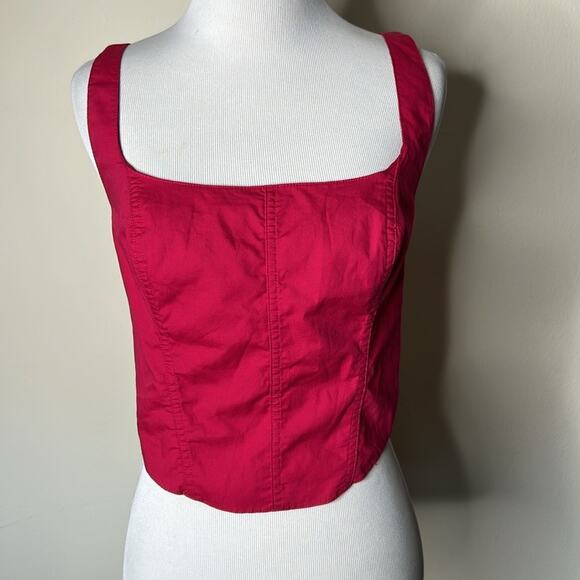 Abercrombie Pink Corset Crop Top - Picture 3 of 7